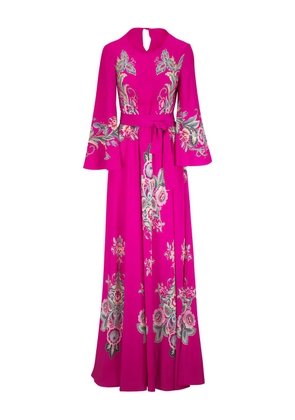 ETRO printed belted maxi dress - Red