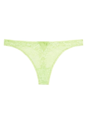 Fleur Du Mal Le Stretch lace thong - Green