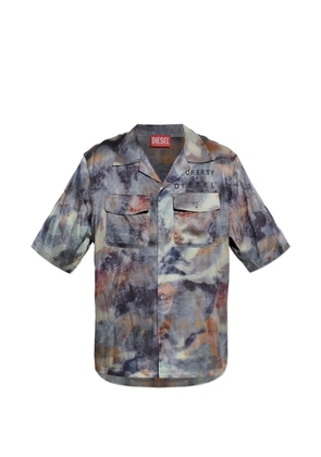 Diesel abstract-print short-sleeve shirt - Grey