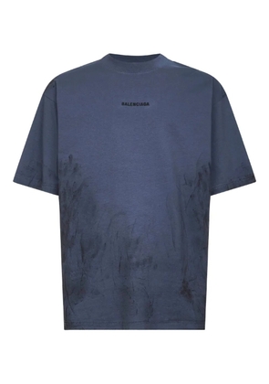 Balenciaga logo-print cotton T-shirt - Blue
