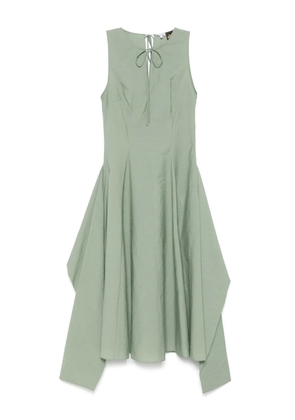 LOEWE crinkle-finish midi dress - Green