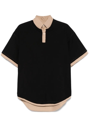 Maison Margiela layered-effect polo shirt - Black