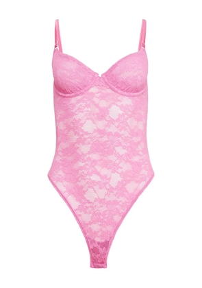 Fleur Du Mal Le Stretch Lace bodysuit - Pink