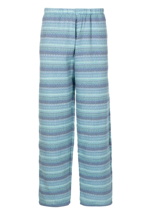 Amir Slama striped jacquard trousers - Blue