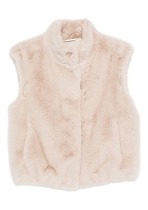 Herno faux-fur sleeveless vest - Neutrals