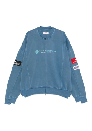 Martine Rose zip-up panelled sweatshirt - Blue