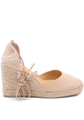 Castañer flower tie wedge espadrilles - Neutrals