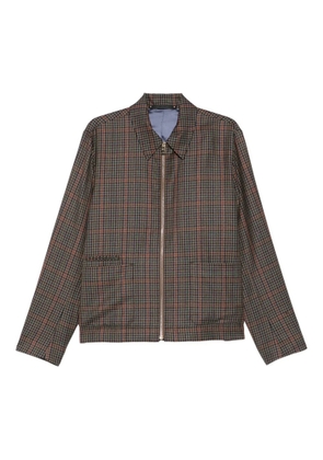 Paul Smith checked-pattern zip-fastening overshirt - Brown