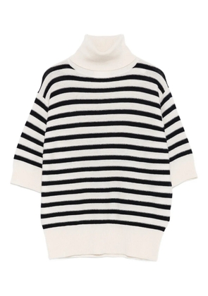 Allude stripe turtleneck sweater - Neutrals