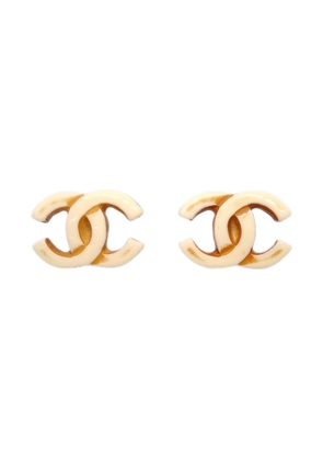 CHANEL Pre-Owned 2001 CC clip-on earrings - Gold
