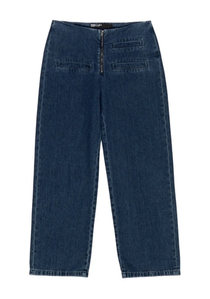 Bimba y Lola zip-front pocketed straight-leg jeans - Blue