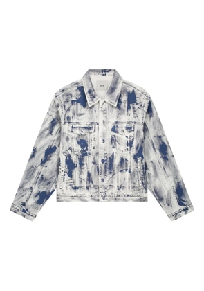 Arte Antwerp paint-splattered denim jacket - Blue