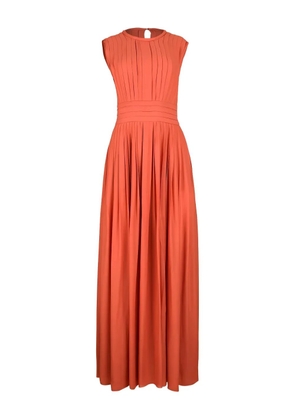 Giambattista Valli pleated full skirt maxi dress - Orange