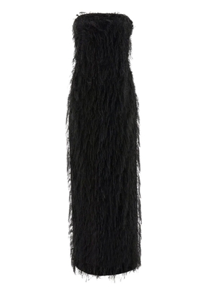 Ferragamo fringes maxi dress - Black