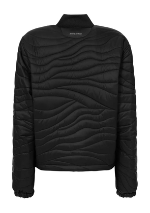 Just Cavalli wave-pattern quilted jacket - Black