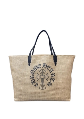 Chrome Hearts medium cross logo beach tote bag - Neutrals