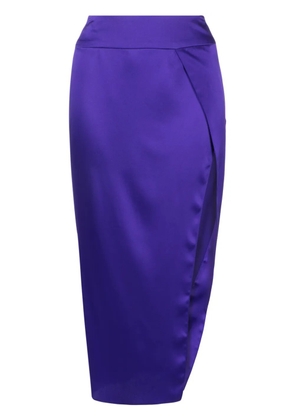 Michelle Mason silk wrap skirt - Purple