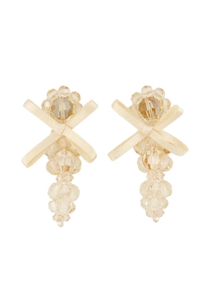 Simone Rocha embellished bow earrings - Yellow