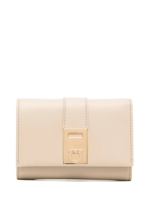 Ferragamo leather wallet - Neutrals