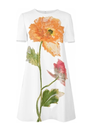 Carolina Herrera poppy-print mini dress - White