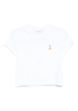 Maison Kitsuné Lady Fox Baby embroidered cotton top - White
