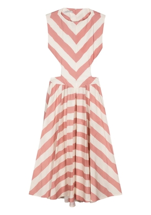 Philosophy Di Lorenzo Serafini striped midi dress - Pink