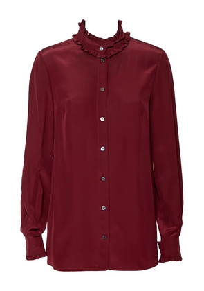 Dolce & Gabbana Pre-Owned ruffled-trim silk shirt - Red