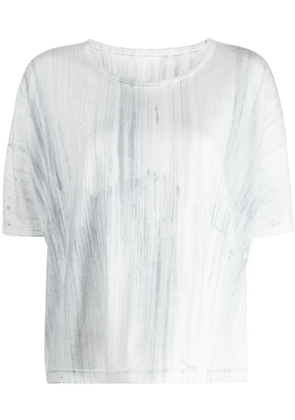 Y's graphic-print cotton T-shirt - White
