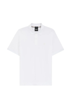 BOSS logo-detail polo shirt - White