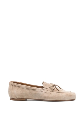 Aeyde Jasper tie suede loafers - Neutrals