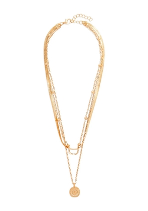 HZMER JEWELLERY layered sun-pendant necklace - Gold