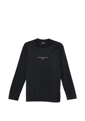 Emporio Armani logo-detail long-sleeve T-shirt - Black