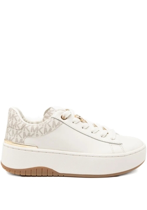 Michael Kors Dottie leather and signature logo trainers - Neutrals