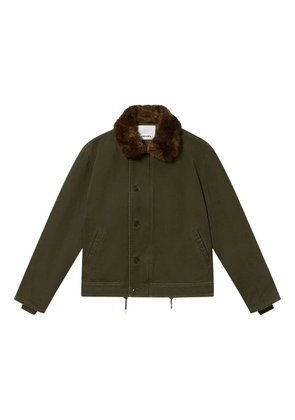MARANT Andy fur-collar jacket - Green