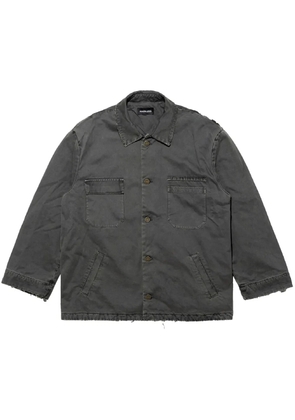 Mainless distressed cotton jacket - Green