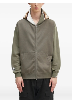 A BATHING APE® shark-pattern hoodie - Green