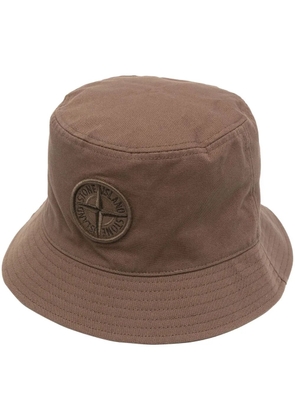 Stone Island embroidered-logo bucket hat - Green