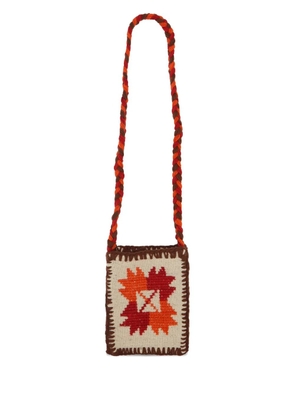 Chamula embroidered messenger bag - Neutrals