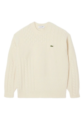 Lacoste cable knit pullover - Neutrals
