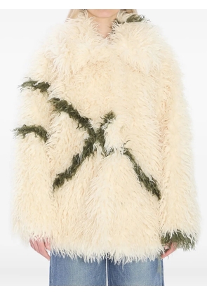Jakke Cocoon fur-effect coat - Neutrals