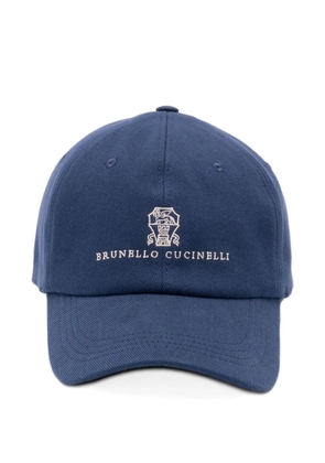 Brunello Cucinelli logo-embroidered baseball cap - Blue
