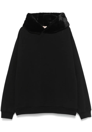 Marni fur-hood sweatshirt - Black