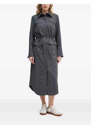 Lacoste button front pocket midi dress - Grey