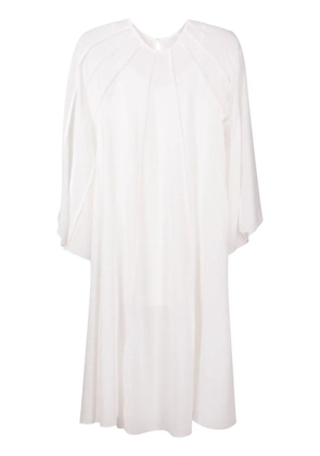 Olympiah wide-sleeved fringe-detail dress - White