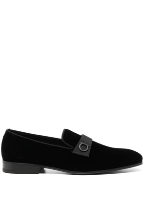 Ferragamo velvet loafers - Black