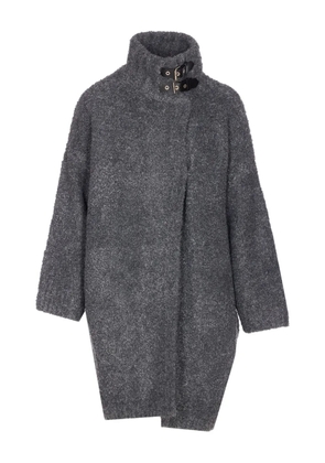 LIU JO high-neck oversized coat - Grey