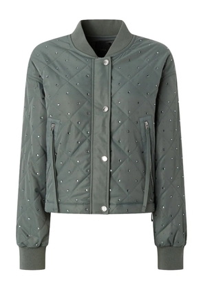 PINKO quilted embellished bomber jacket - Green