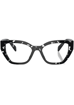Prada Eyewear tortoiseshell geometric-frame glasses - Black