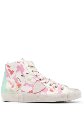 Philippe Model Paris Paris abstract-pattern print sneakers - White