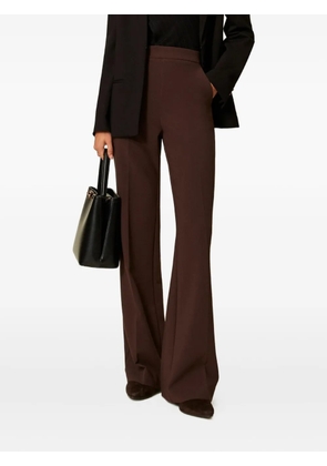 TWINSET high-waisted flared trousers - Brown